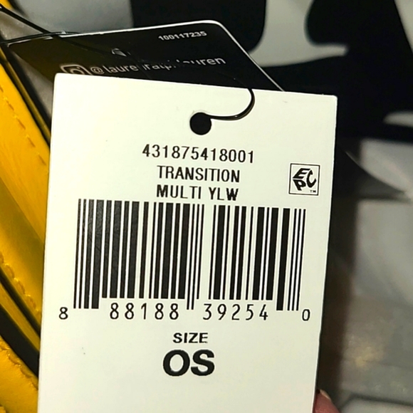 Lauren Ralph Lauren Transition Monogram Multi Yellow Crossbody - Picture 9 of 10